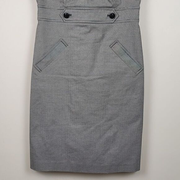 Brooks Brothers Classic Black & White Houndstooth Sleeveless Sheath Dress - Picture 4 of 10